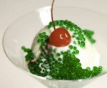 molecular gastronomy recipe for mint dessert caviar calcium lactate 